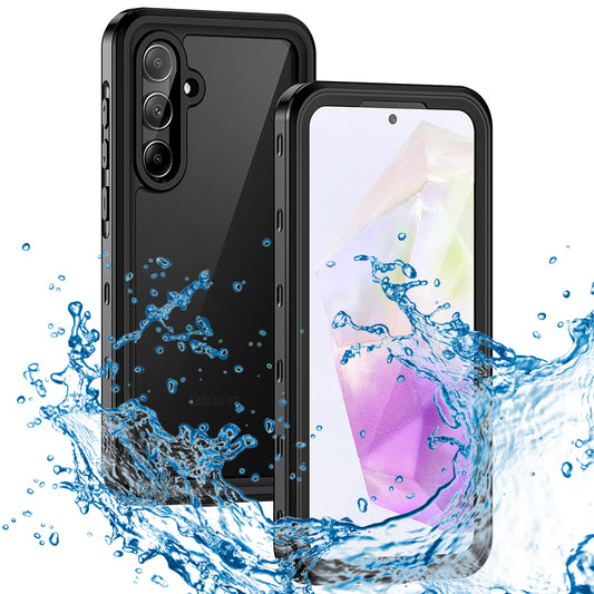 Capa à prova de água para Samsung Galaxy A35 5G A356, ShellBox, Preta