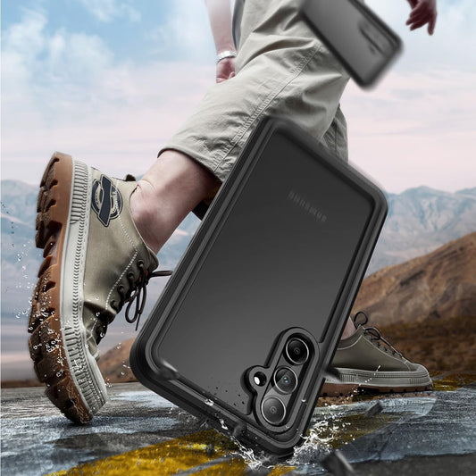 Capa à prova de água para Samsung Galaxy A35 5G A356, ShellBox, Preta
