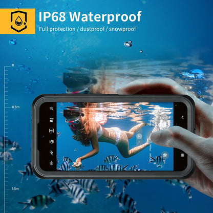Waterproof Case for Samsung Galaxy A35 5G A356, ShellBox, Black