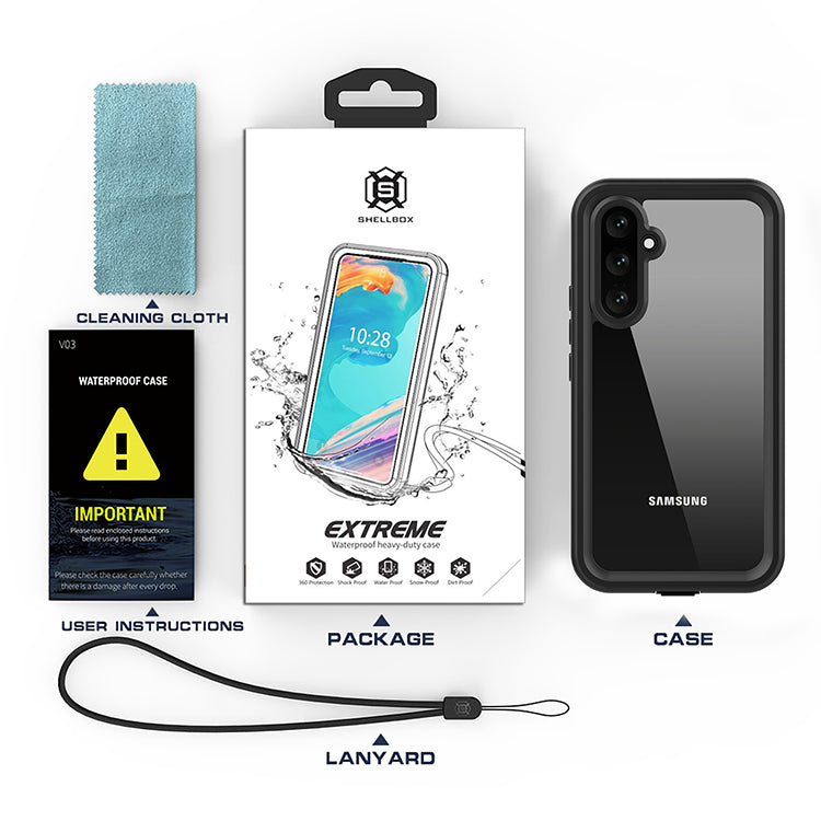 Waterproof Case for Samsung Galaxy A54 A546, ShellBox, Black
