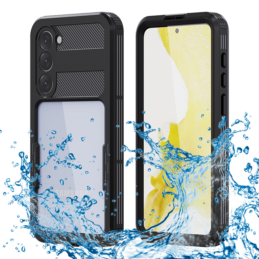 Capa à prova de água para Samsung Galaxy S23+ S916, ShellBox, Preta