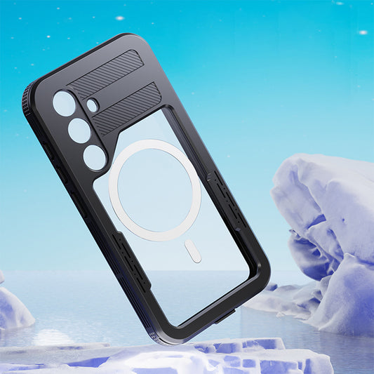 Capa à prova de água para Samsung Galaxy S24 S921, ShellBox, Preta