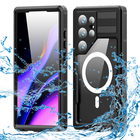 Capa Impermeável para Samsung Galaxy S24 Ultra S928, ShellBox, Preta