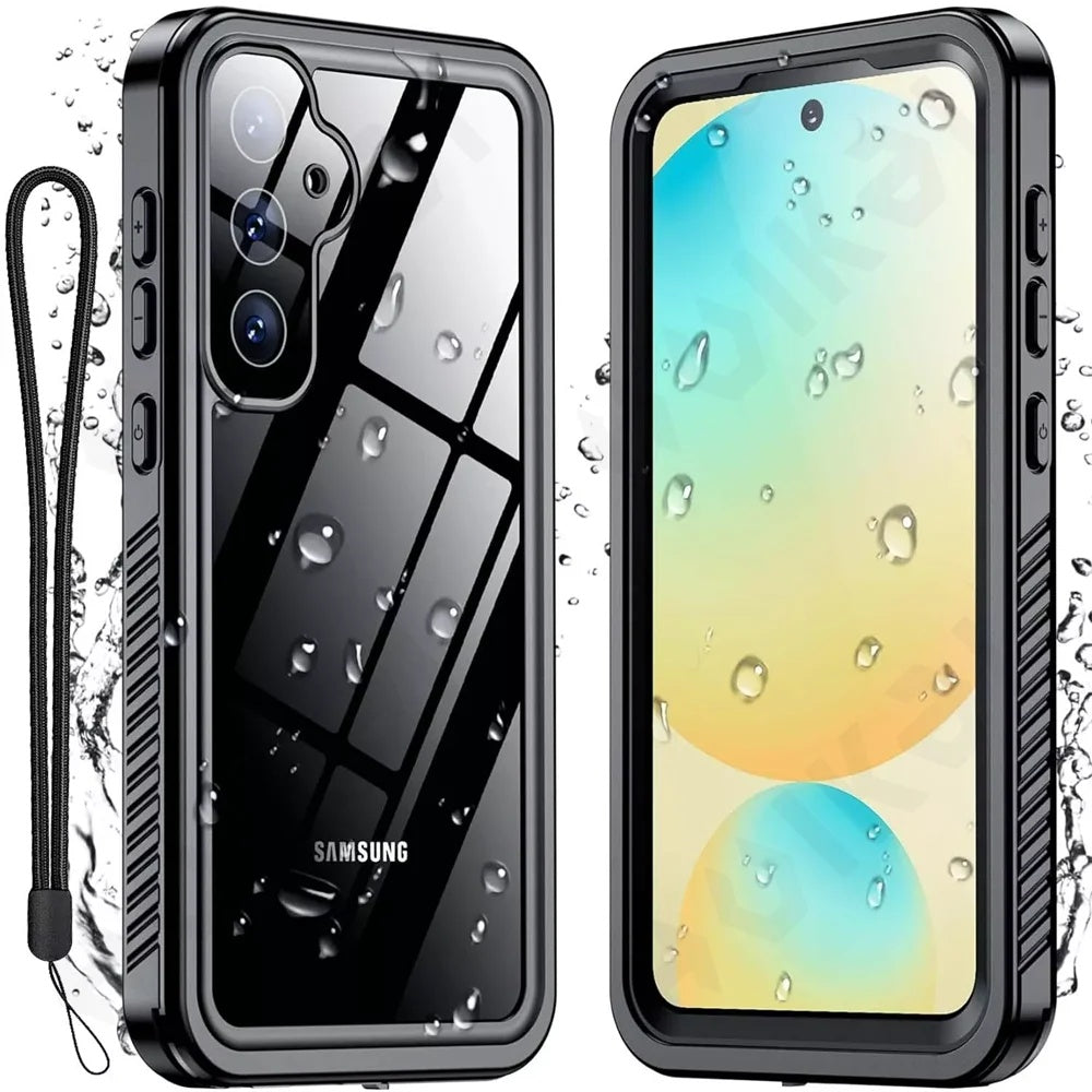 Capa à prova de água para Samsung Galaxy S25 S931, ShellBox, Preta