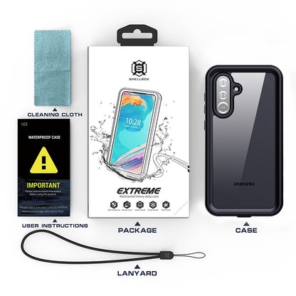 Capa à prova de água para Samsung Galaxy S25 S931, ShellBox, Preta