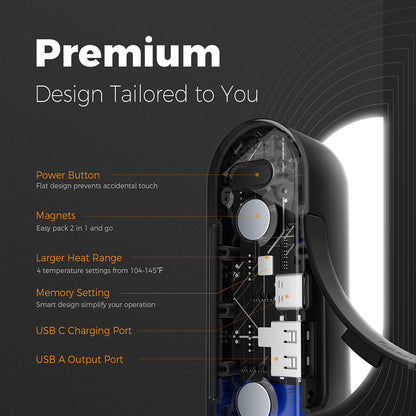 Aquecedor de Mãos Ocoopa UT2s, Preto