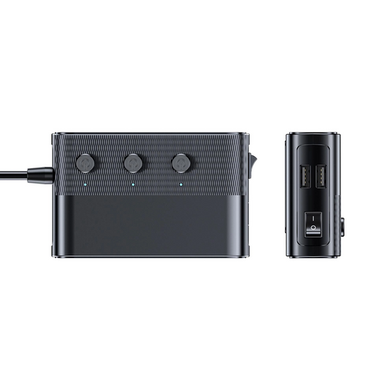 Carregador Automóvel 3MK Power Splitter, 120W, 3A, 3 x USB-A - 1 x USB-C - 3 x Extensão Isqueiro, Preto