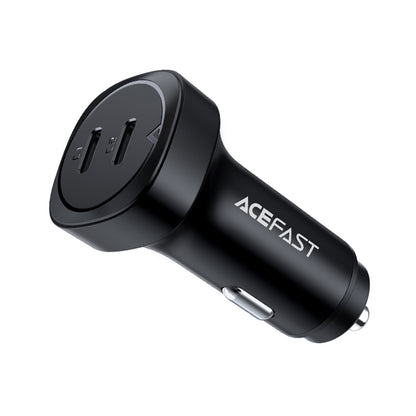 Carregador Auto Acefast B2, 72W, 3A, 2 x USB-C, Preto