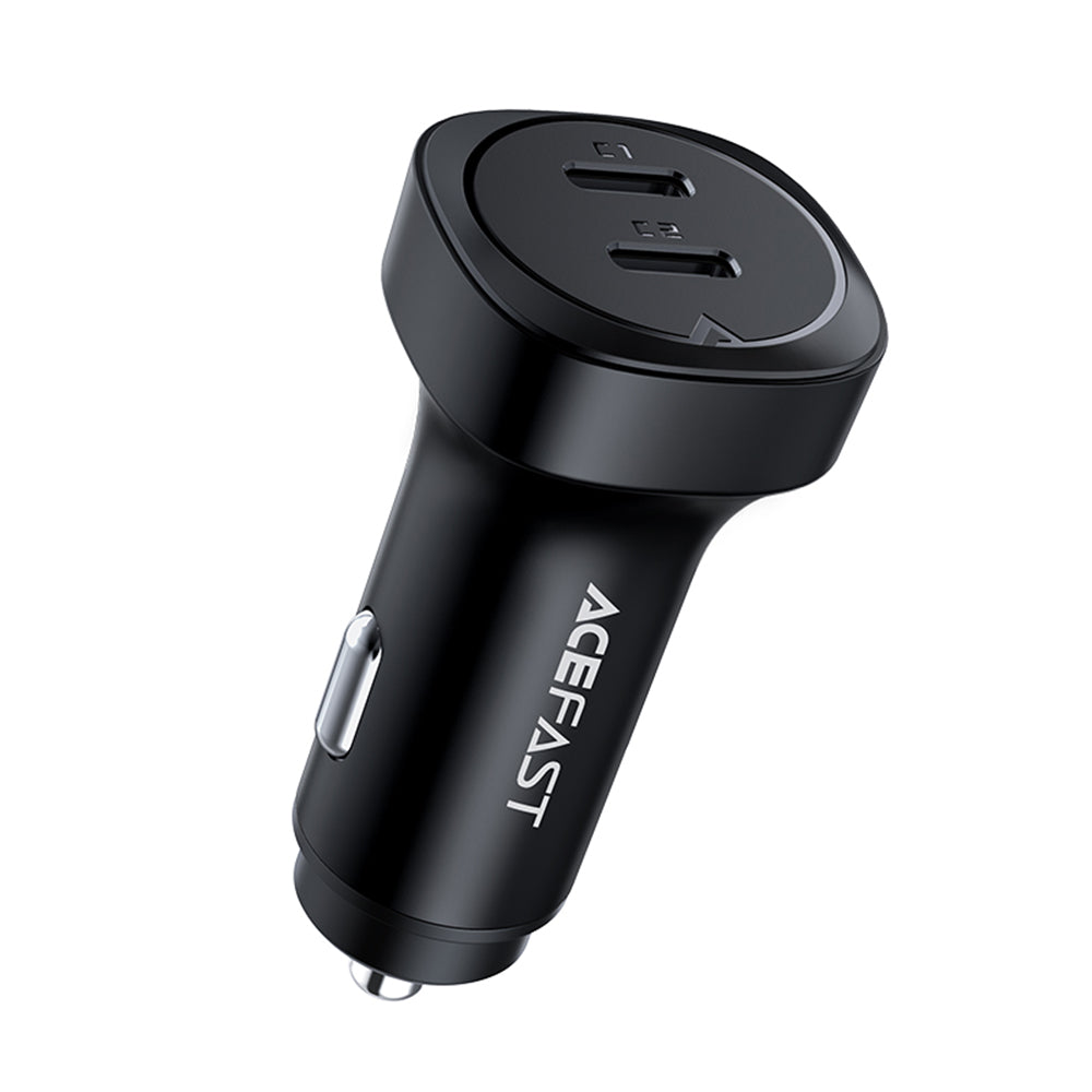 Carregador Auto Acefast B2, 72W, 3A, 2 x USB-C, Preto