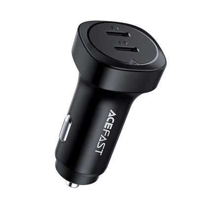 Carregador Auto Acefast B2, 72W, 3A, 2 x USB-C, Preto