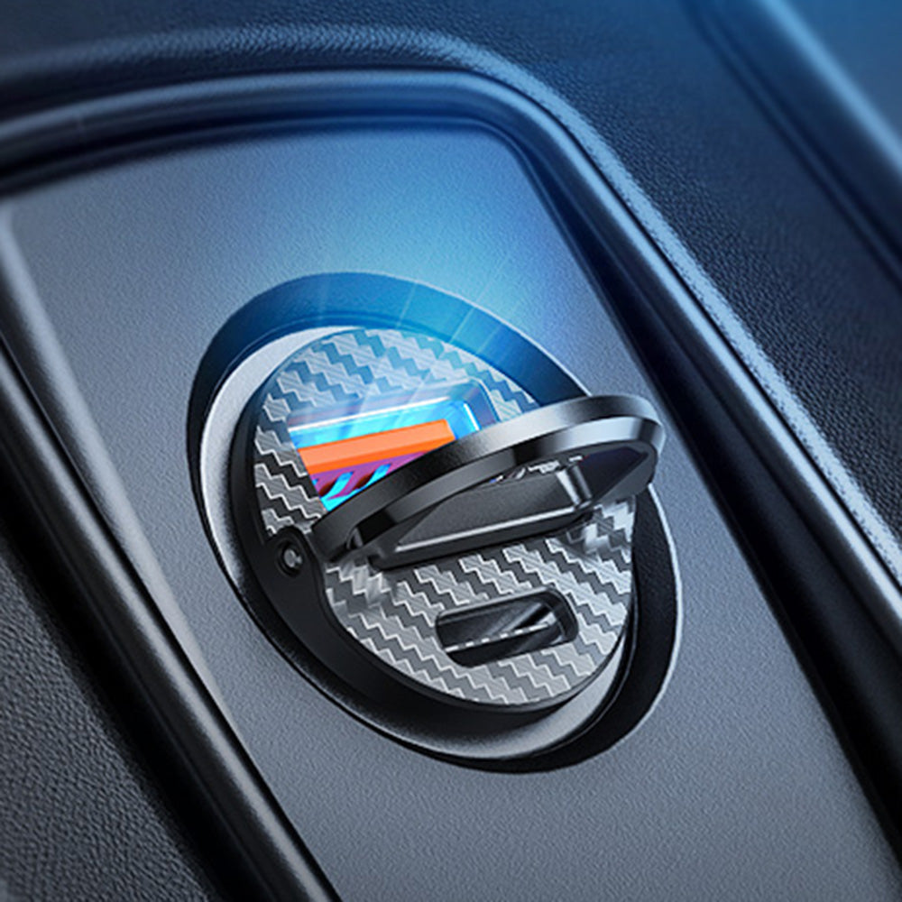 Carregador Auto Ainope, 30W, 5A, 1 x USB-A - 1 x USB-C, Preto