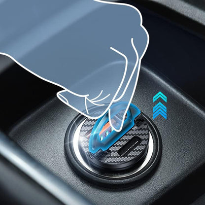 Carregador Auto Ainope, 30W, 5A, 1 x USB-A - 1 x USB-C, Preto