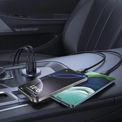 Carregador Auto Baseus GoTrip, 30W, 3A, 1 x USB-A - 1 x USB-C, Preto