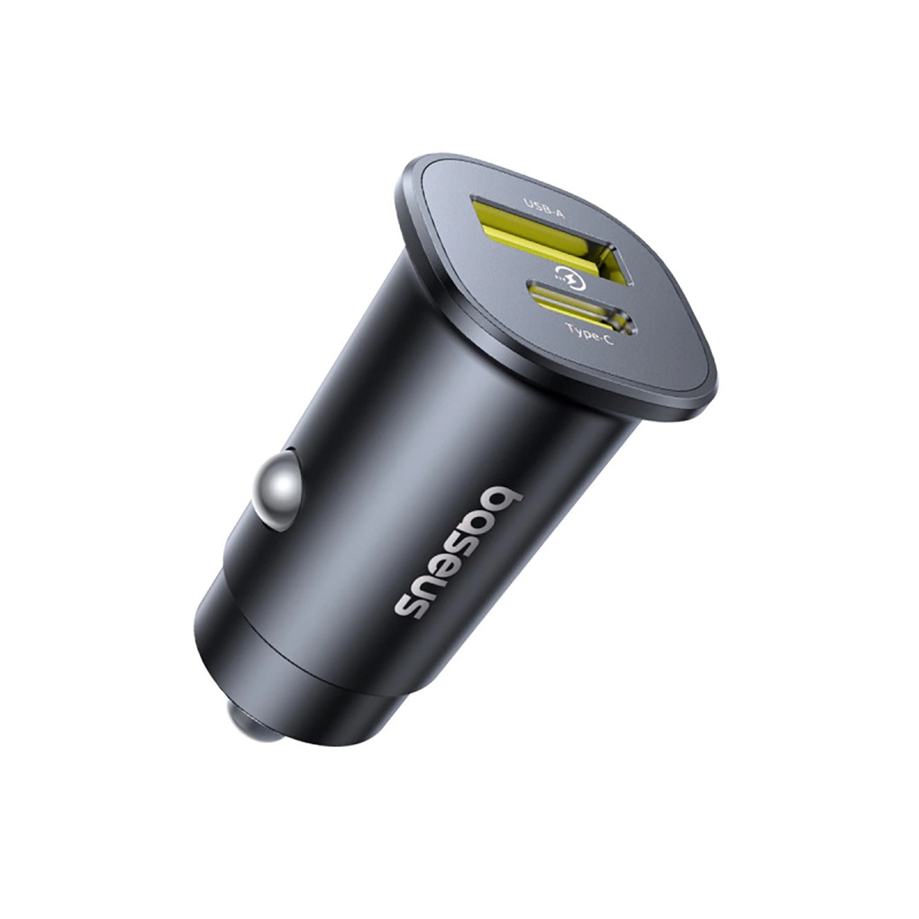Carregador Auto Baseus GoTrip, 30W, 3A, 1 x USB-A - 1 x USB-C, Preto