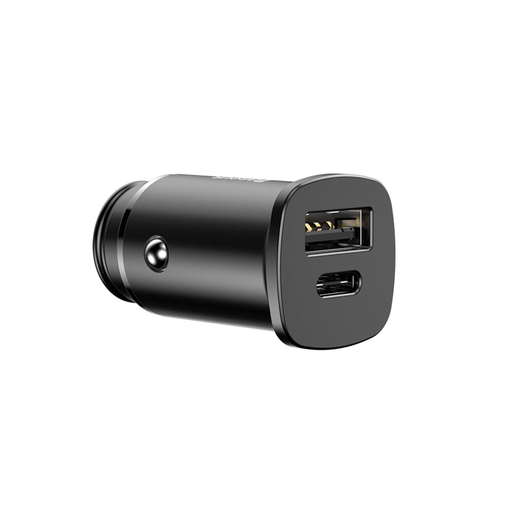 Carregador de isqueiro Baseus Square PPS, 30W, 5A, 1 x USB-A - 1 x USB-C, preto CCALL-AS01 