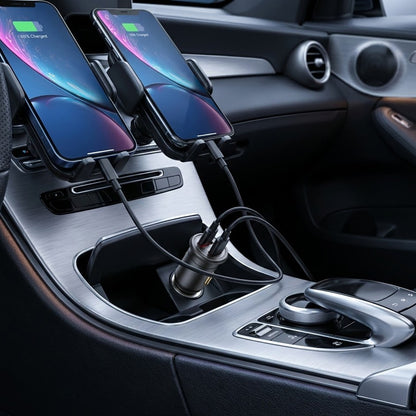 Carregador Auto Blueo, 35W, 3A, 1 x USB-A - 1 x USB-C, Cinzento