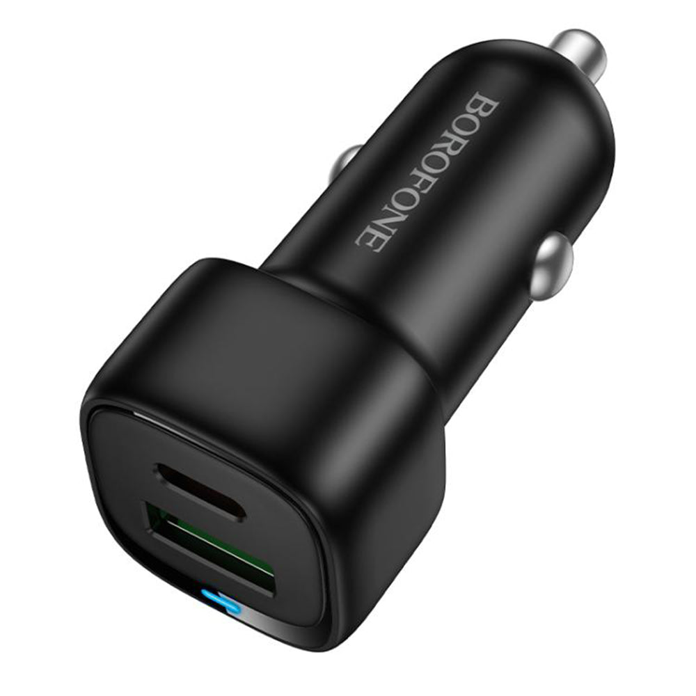 Carregador Auto Borofone BZ34B Cloud, 38W, 3A, 1 x USB-A - 1 x USB-C, Preto
