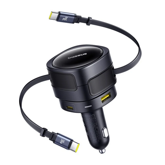 Carregador de Isqueiro para Automóvel com Cabo USB-C Baseus Enjoyment Max, 90 W, 1 x USB-A - 1 x USB-C, Preto C00035507121-03