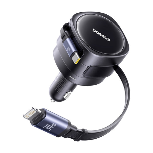 Carregador de Carro com Cabo USB-C / Lightning Baseus Enjoyment Max, 60W, 3A, Preto C00035507121-00