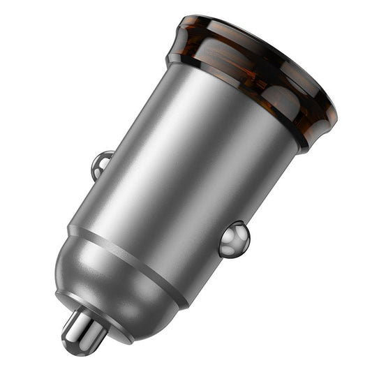 Carregador Automóvel com Cabo USB-C HOCO NZ16A, 43W, 3A, 1 x USB-A - 1 x USB-C, Cinzento