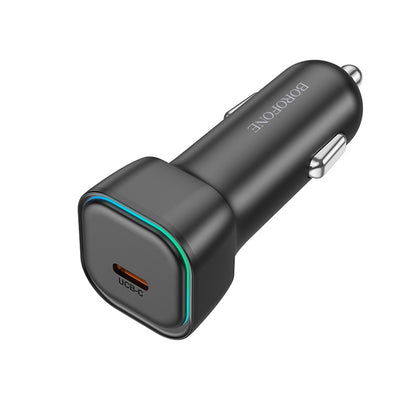 Carregador de isqueiro com cabo Lightning Borofone BZ28 Trophie, 30W, 3A, 1 x USB-C, preto 