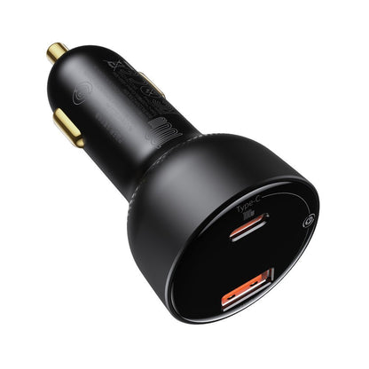 Carregador Automóvel com Cabo USB-C Baseus Superme, 100W, 5A, 1 x USB-A - 1 x USB-C, Preto TZCCZX-01