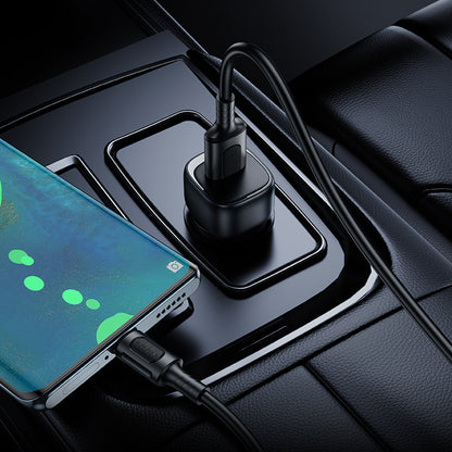 Carregador Auto com Cabo USB-C Borofone BZ34 Cloud, 18W, 3A, 1 x USB-A, Preto