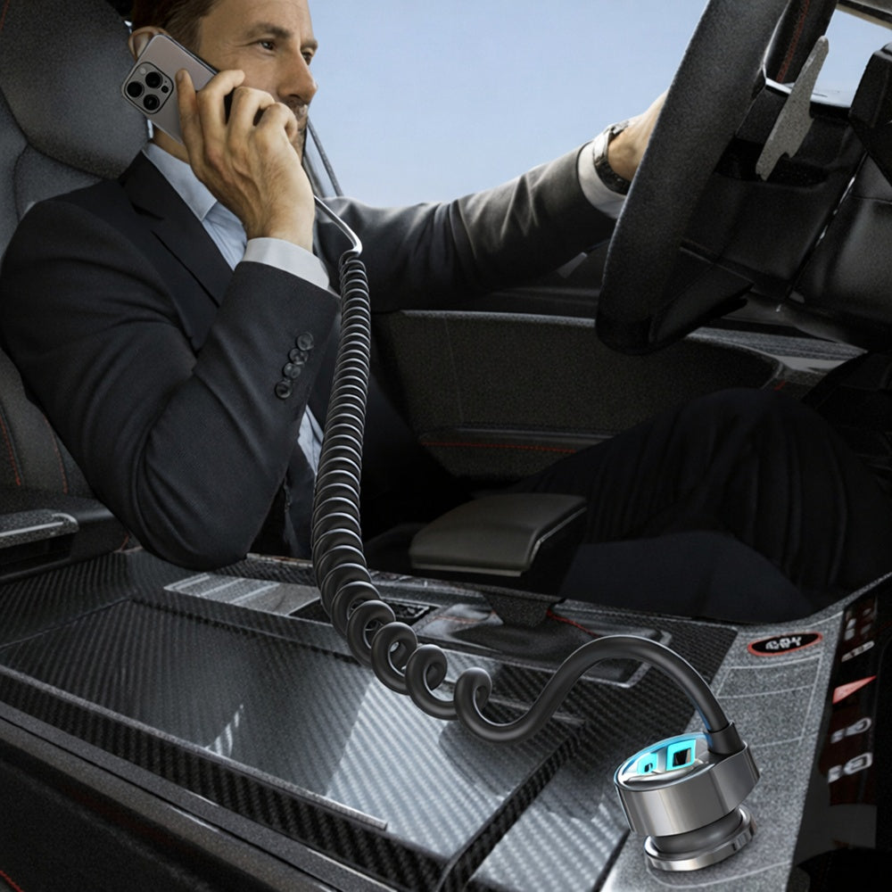 Carregador Auto com Cabo USB-C Lisen, 90W, 3A, 1 x USB-A - 1 x USB-C, Preto YL0223120020