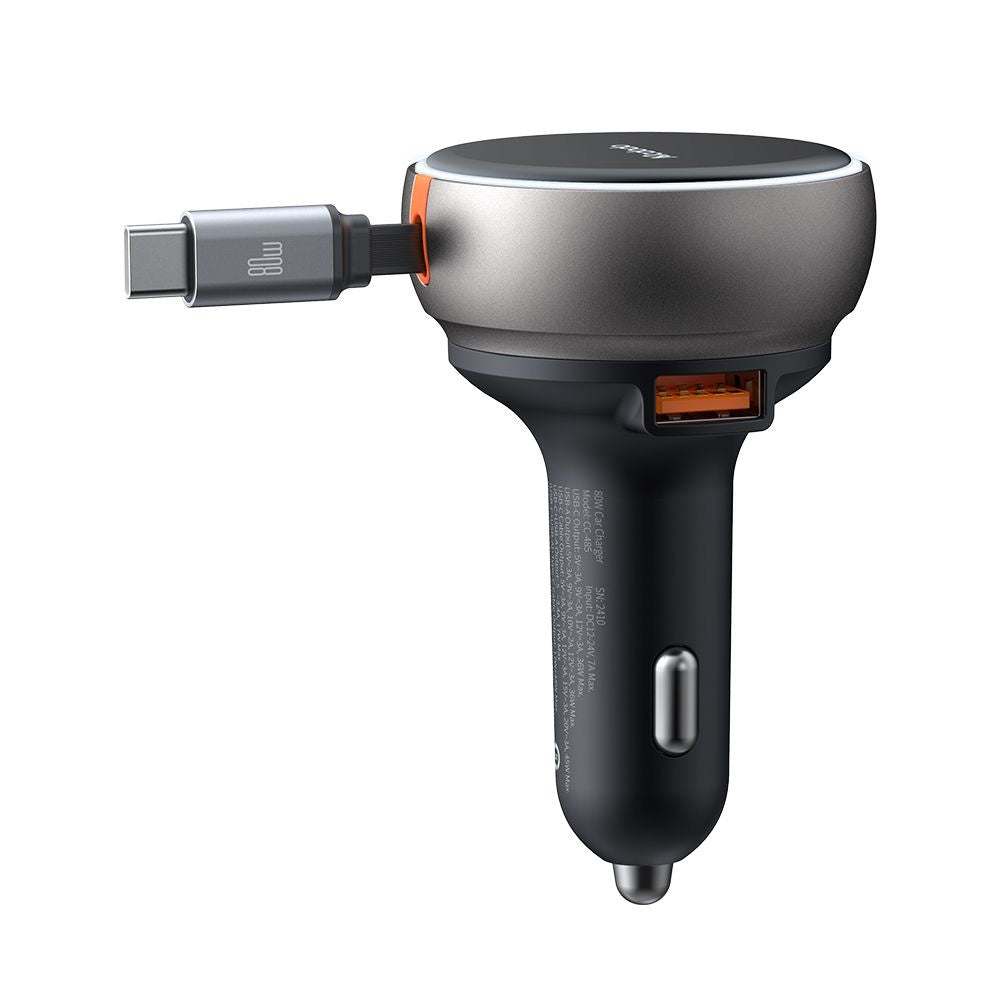 Carregador Auto com Cabo USB-C McDodo CC-4850, 80W, 3A, 1 x USB-A - 1 x USB-C, Preto