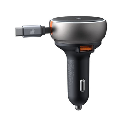 Carregador Auto com Cabo USB-C McDodo CC-4850, 80W, 3A, 1 x USB-A - 1 x USB-C, Preto