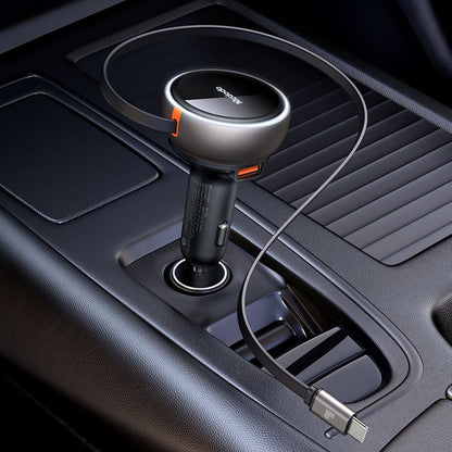 Carregador Auto com Cabo USB-C McDodo CC-4850, 80W, 3A, 1 x USB-A - 1 x USB-C, Preto