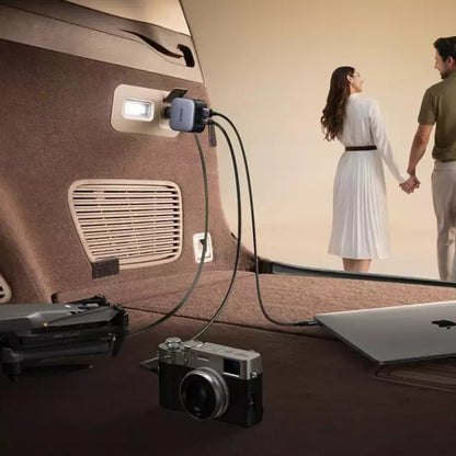Carregador Automóvel Com Cabo USB-C UGREEN EC603, 90W, 3A, 1 x USB-A - 1 x USB-C, Cinzento