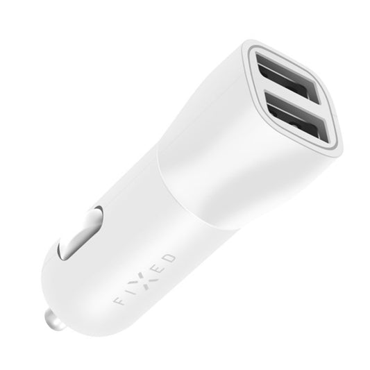 Carregador Auto Fixed, 15.5W, 3A, 2 x USB-A, Branco