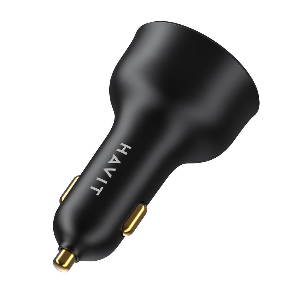 Carregador Auto HAVIT CC100W Display, 100W, 5A, 1 x USB-A - 1 x USB-C, Preto