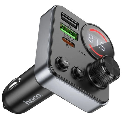 Modulador FM Bluetooth HOCO E86, 2 x USB-A - 1 x USB-C - 1 x microSD