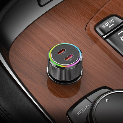 Carregador Auto HOCO NZ14B, 50W, 3A, 2 x USB-C, Preto