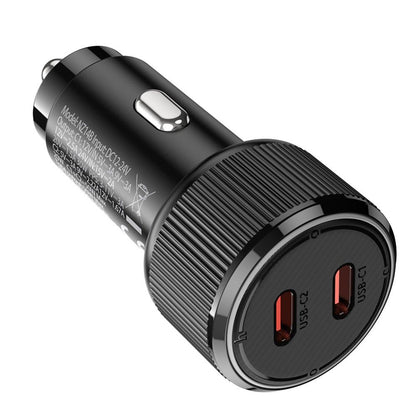 Carregador Auto HOCO NZ14B, 50W, 3A, 2 x USB-C, Preto