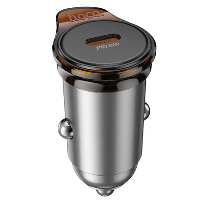 Carregador Auto HOCO NZ16, 30W, 3A, 1 x USB-C, Cinzento