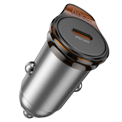 Carregador Auto HOCO NZ16, 30W, 3A, 1 x USB-C, Cinzento