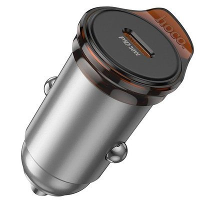 Carregador Auto HOCO NZ16, 30W, 3A, 1 x USB-C, Cinzento