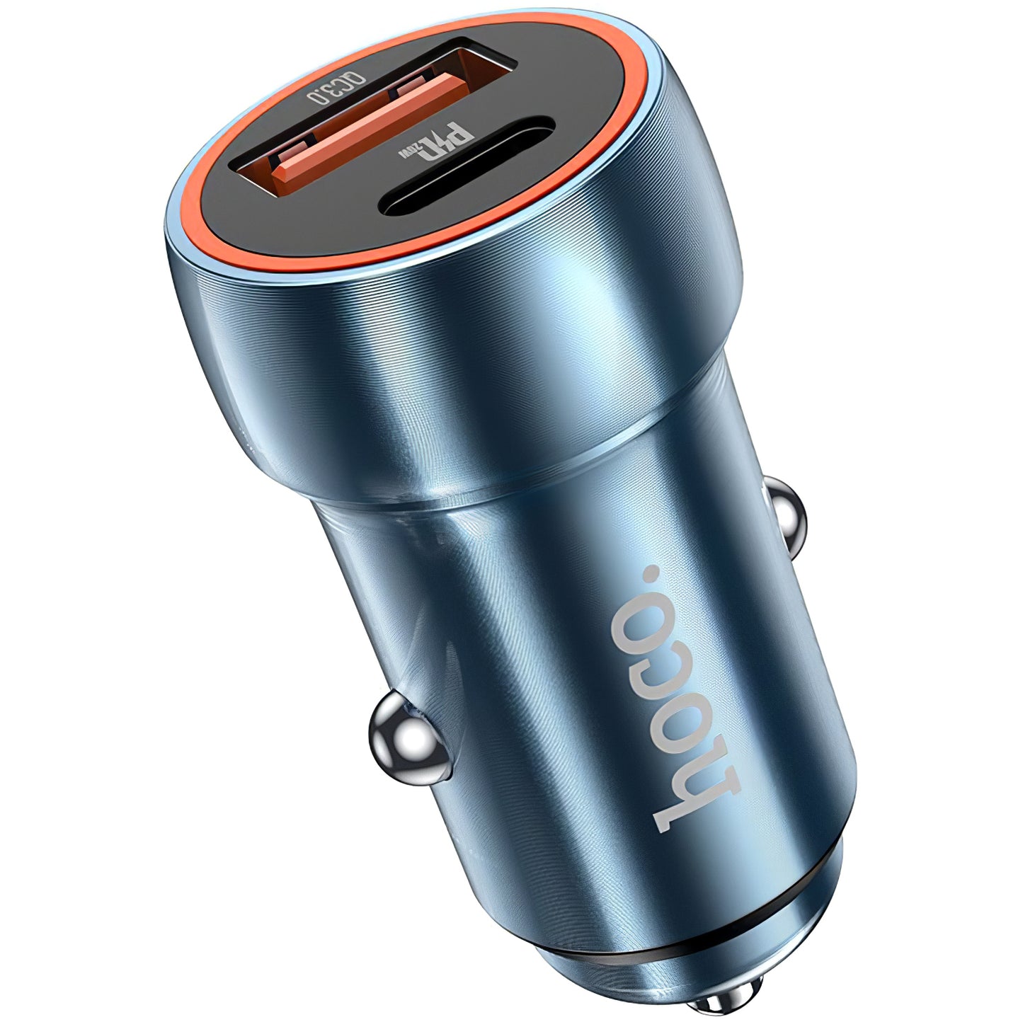 Carregador Auto HOCO Z46A, 20W, 3A, 1 x USB-A - 1 x USB-C, Azul