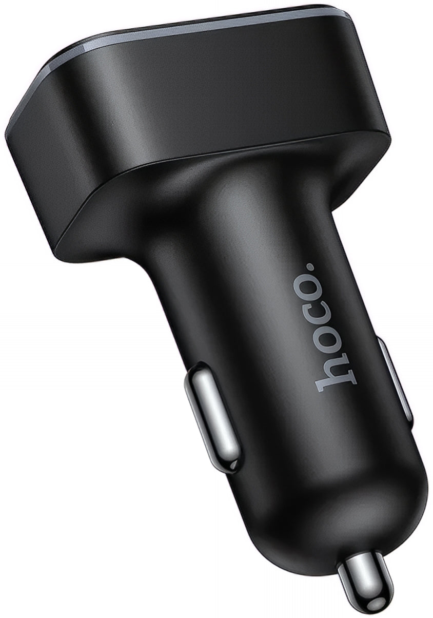 Carregador Auto HOCO Z63A Display, 42W, 3A, 1 x USB-C - 2 x USB-A, Preto