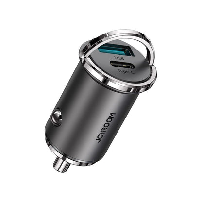 Carregador Automotivo Joyroom C-A35, 45W, 5A, 1 x USB-A - 1 x USB-C, Cinza