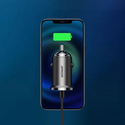 Carregador Automotivo Joyroom C-A35, 45W, 5A, 1 x USB-A - 1 x USB-C, Cinza