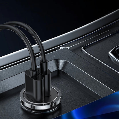 Carregador Automotivo Joyroom C-A35, 45W, 5A, 1 x USB-A - 1 x USB-C, Cinza