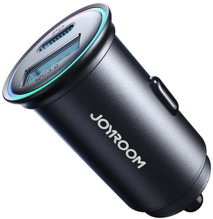 Carregador Auto Joyroom JR-CCN04, 60W, 3A, 1 x USB-A - 1 x USB-C, Preto