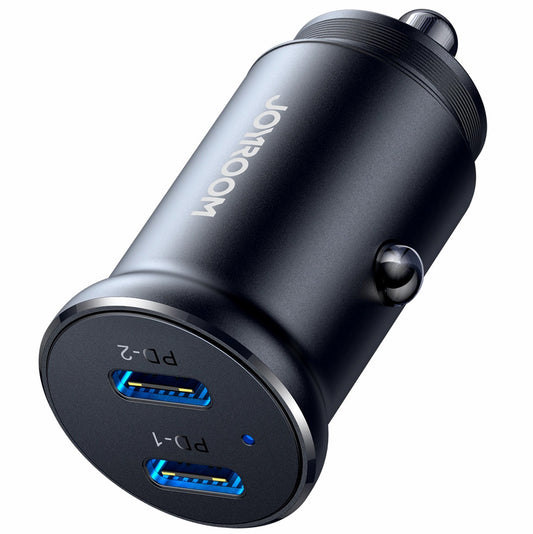 Carregador Auto Joyroom JR-CCN06, 30W, 3A, 2 x USB-C, Preto