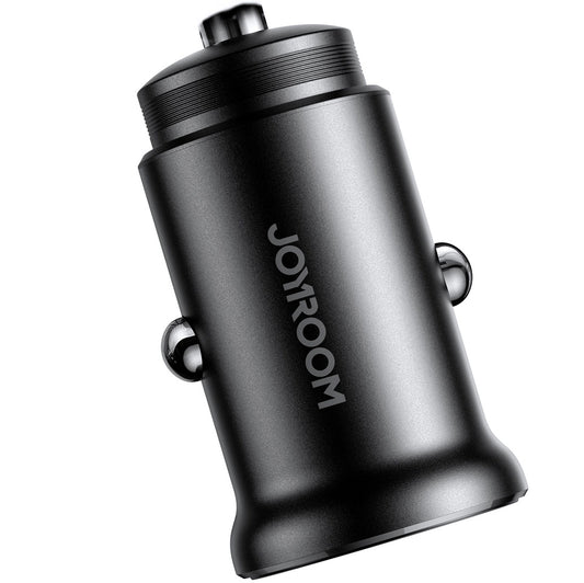 Carregador Auto Joyroom JR-CCN06, 30W, 3A, 2 x USB-C, Preto