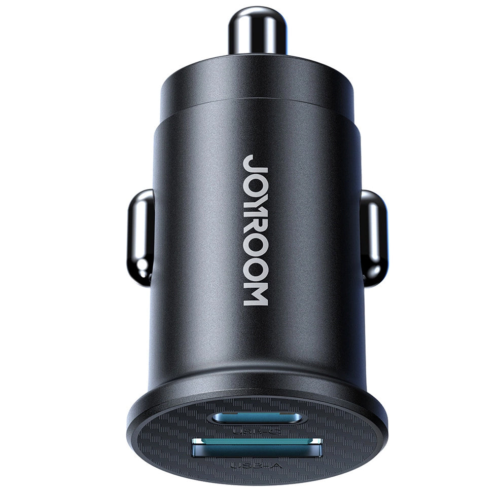 Carregador Automóvel Joyroom JR-CCN16 Mini, 12W, 2.4A, 1 x USB-A - 1 x USB-C, Preto