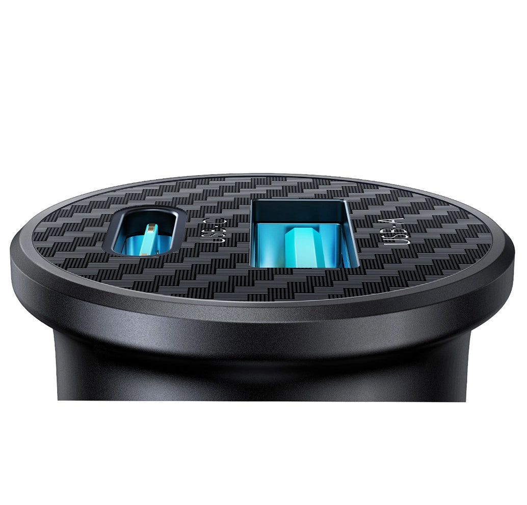 Carregador Automóvel Joyroom JR-CCN16 Mini, 12W, 2.4A, 1 x USB-A - 1 x USB-C, Preto